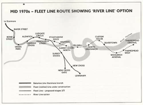 Map of proposed River line