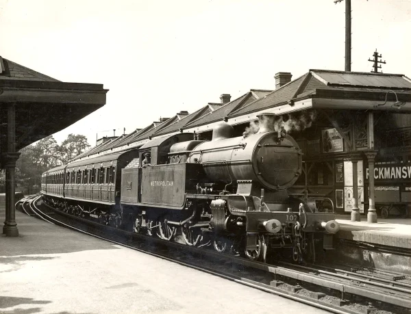 Metropolitan railway locomotive at Rickmansworth