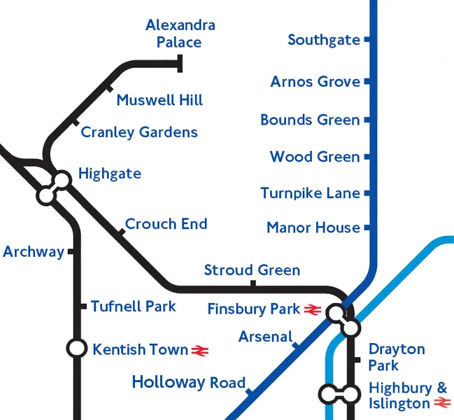 Map showing proposed Northern Hights extention