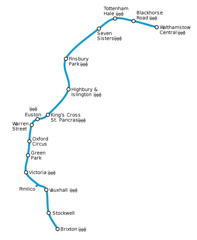 Geographic of the Victoria line