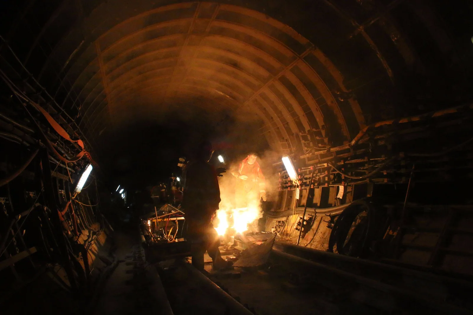 Upgrade work outside Seven Sisters station