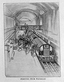 Poster image entitled Starting from Waterloo depicting the Waterloo and City railway